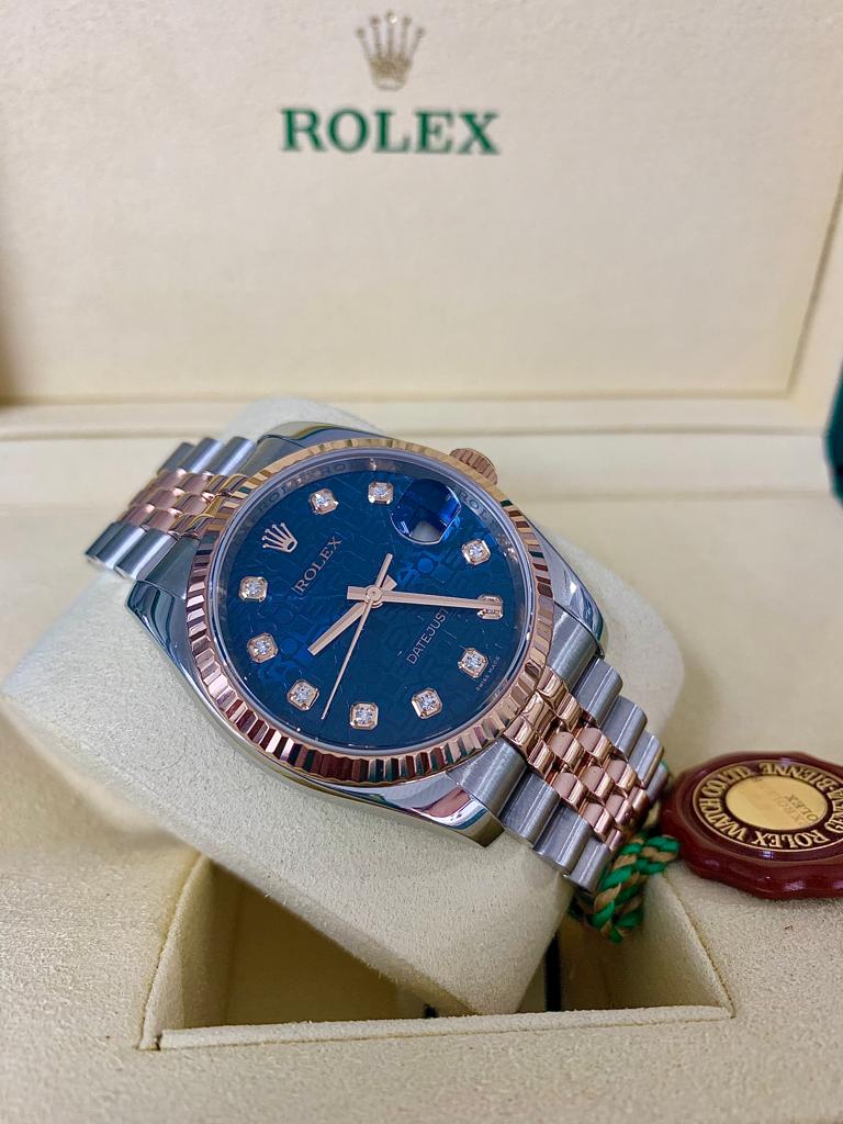 Rolex oro sale rosa e diamanti